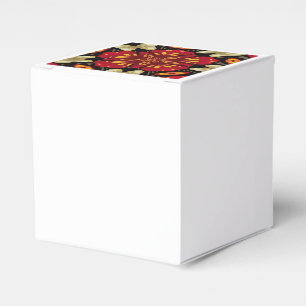 Tropical Flowers And Butterflies Mandala Favor Boxes