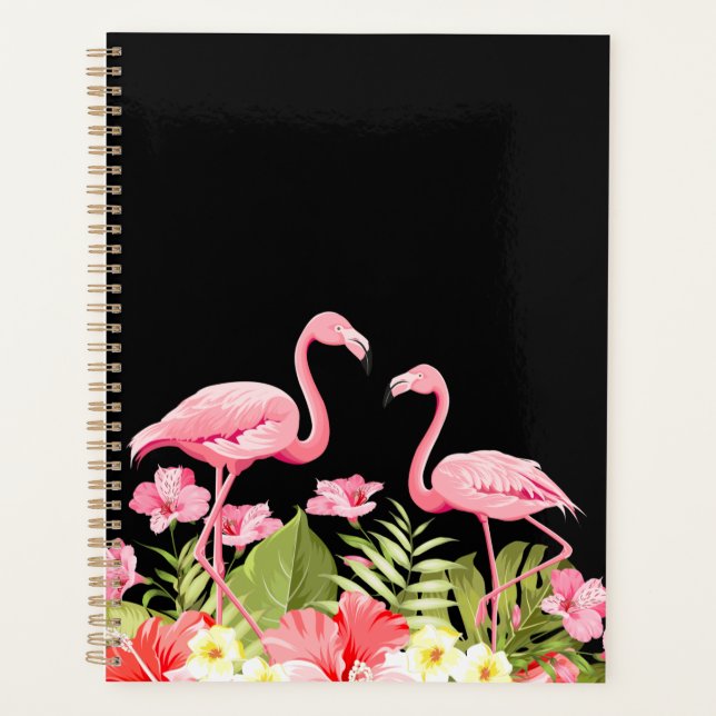 Tropical Flowers And Flamingos-32146 Planner (Front)