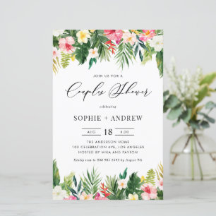 Tropical Flowers and Greenery Couples Shower