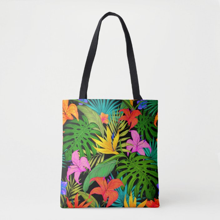Tropical Flowers Tote Bag