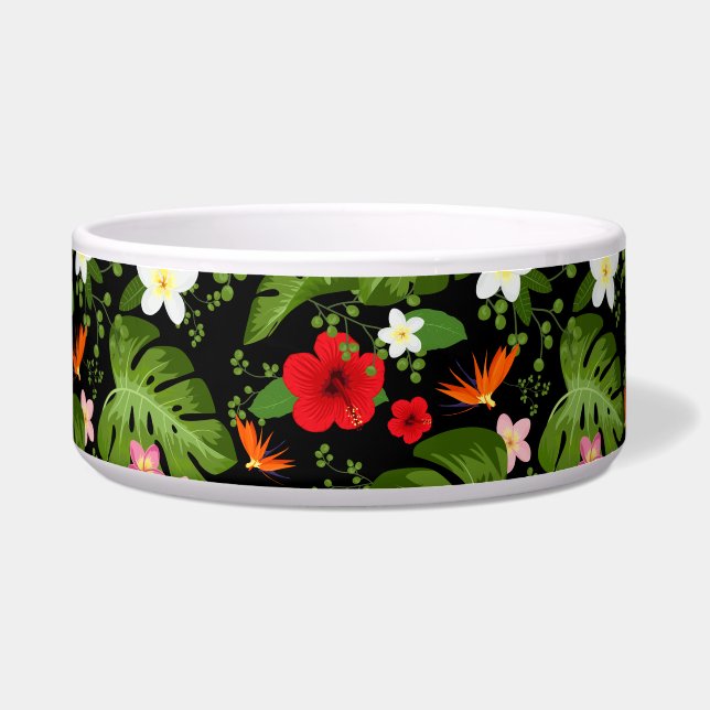 Tropical Flowers Background 3 Bowl (Front)