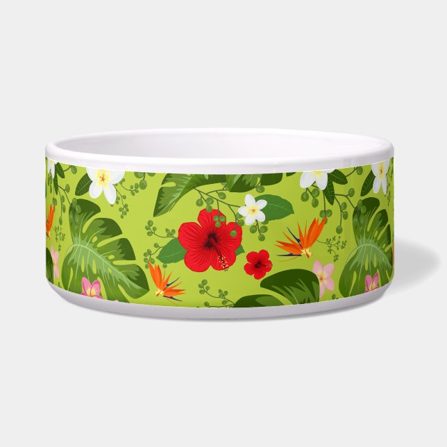 Tropical Flowers Background 5 Bowl (Front)