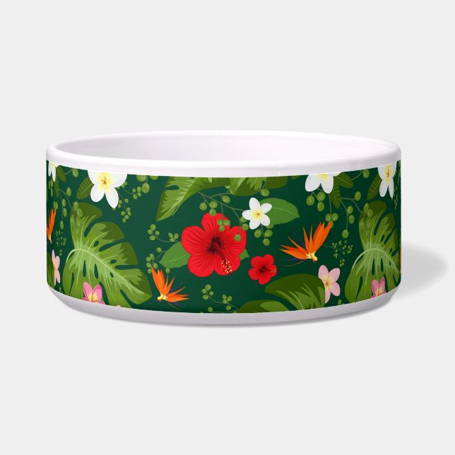 Tropical Flowers Background 7 Bowl (Front)