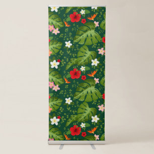 Tropical Flowers Background 7 Retractable Banner