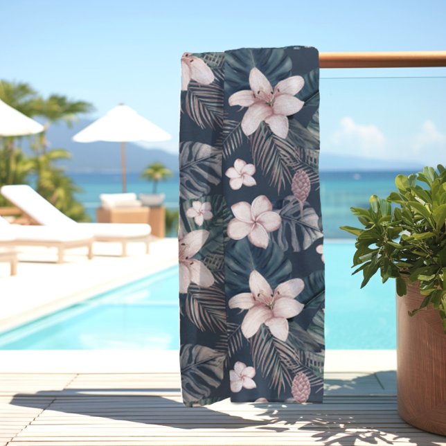 Tropical Flowers Beach Towel (Creator Uploaded)