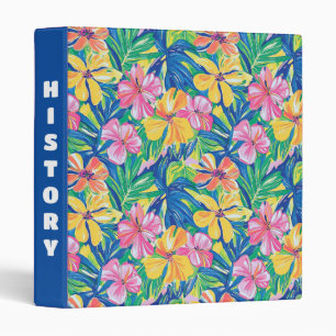 Tropical Flowers Binder