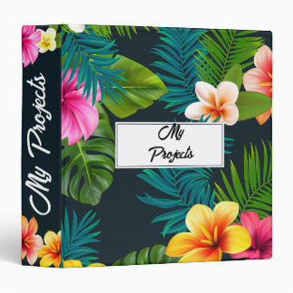 Tropical Flowers Binder