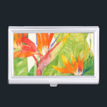 Tropical Flowers | Bird of Paradise Business Card Holder<br><div class="desc">Watercolor Tropical Flowers 2 Artist: Tim OToole</div>