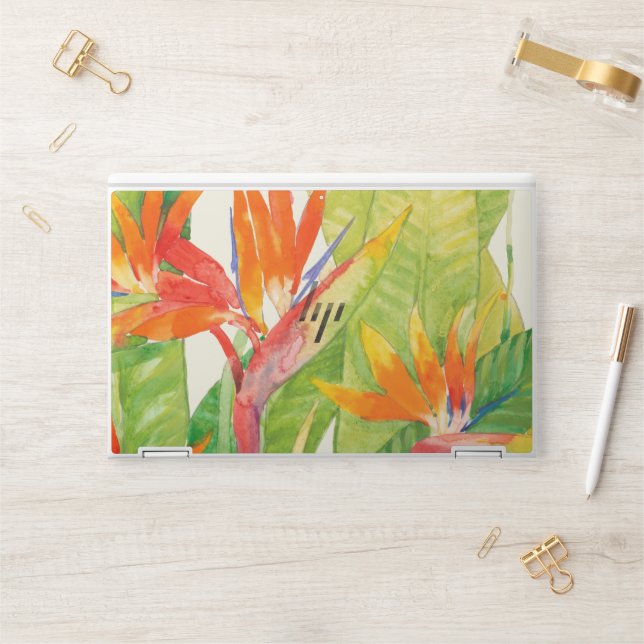 Tropical Flowers | Bird of Paradise HP Laptop Skin (Desk)