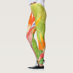 Tropical Flowers | Bird of Paradise Leggings<br><div class="desc">Watercolor Tropical Flowers 2 Artist: Tim OToole</div>