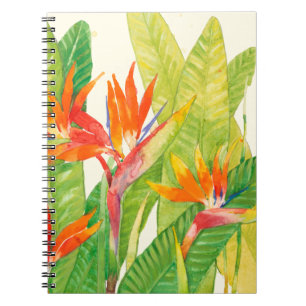 Tropical Flowers Bird of Paradise Notebook