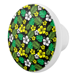 Tropical Flowers Cabinet - Drawer Knobs