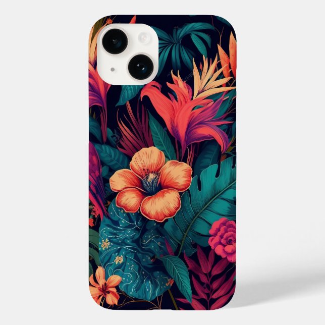 Tropical flowers Case-Mate iPhone case (Back)