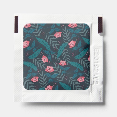 Tropical flowers design hand sanitizer packet