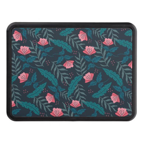 Tropical flowers design hitch cover