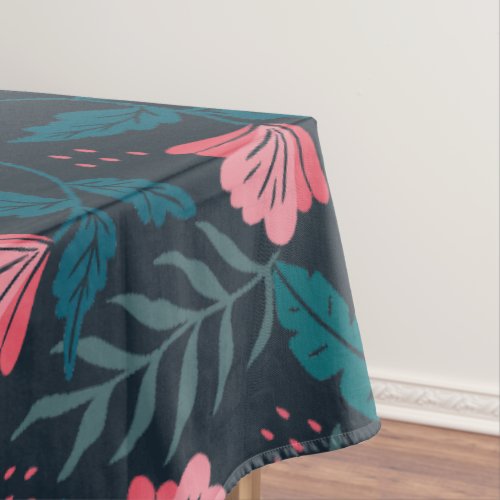 Tropical flowers design tablecloth