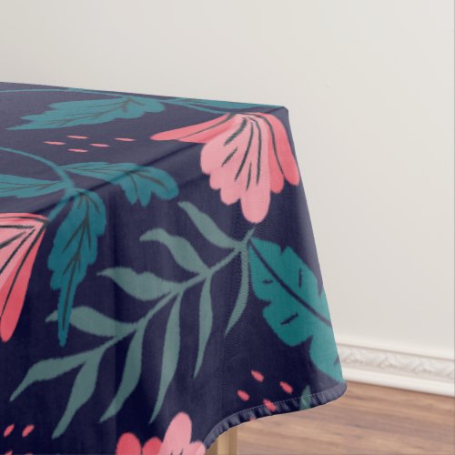 Tropical flowers design tablecloth