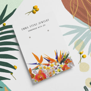 ©Tropical Flowers Earring Display Card