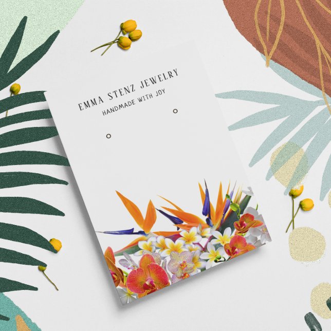 ©Tropical Flowers Earring Display Card (Creator Uploaded)