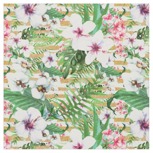 Tropical Flowers Fabric