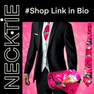 Tropical Flowers Floral Neck Tie