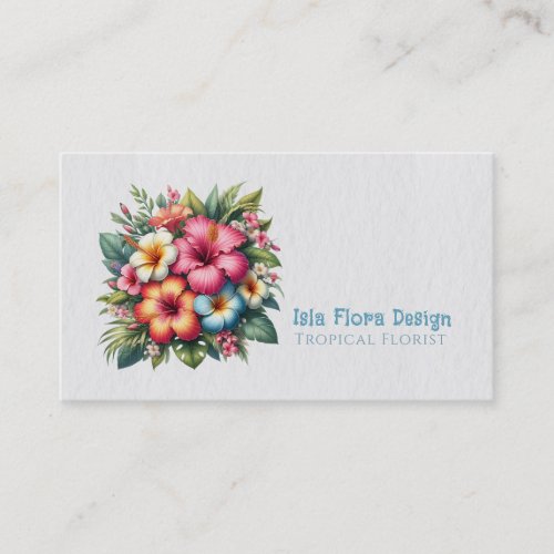 Tropical Flowers & Foliage Business Card