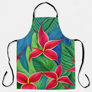 Tropical Flowers Four Apron