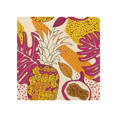 Tropical Flowers Fruits Exotic Print