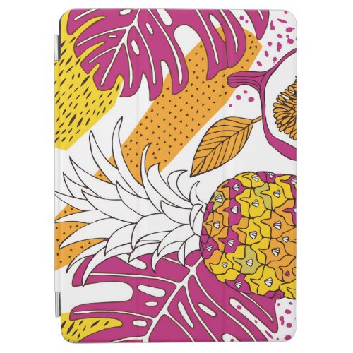 Tropical Flowers Fruits Exotic Print iPad Air Cover