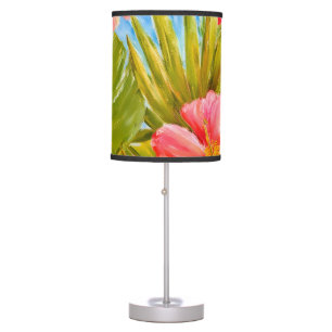 Tropical flowers, Hawaiian motif Table Lamp