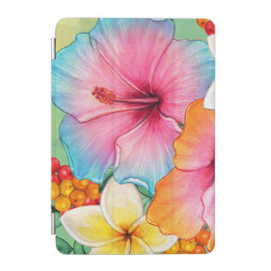 Tropical Flowers Hibiscus Plumeria iPad Mini Cover