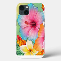 Tropical Flowers Hibiscus Plumeria