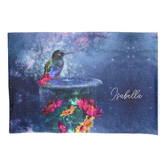  Tropical flowers,hummingbird personalized Pillow Case (Front)