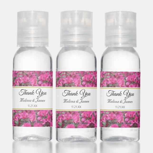 Tropical flowers in bloom Wedding Favor Hand Sanit Hand Sanitizer (Set)