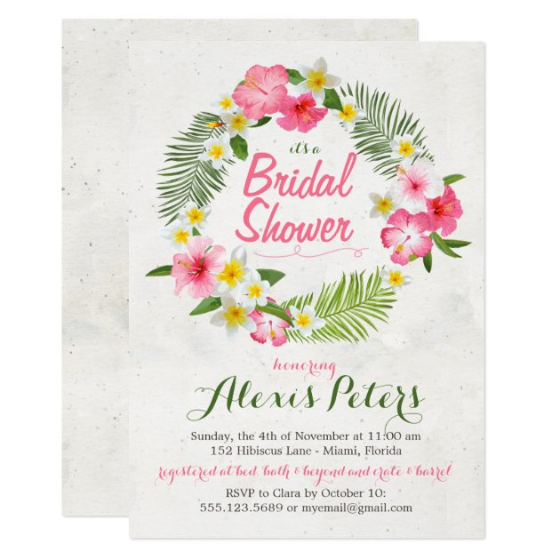 Tropical Flowers Invitation