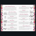 Tropical Flowers & Leaves Hindu Wedding Ceremony<br><div class="desc">This wedding ceremony program details the important steps of a hindu wedding to explain this to guests who may be unfamiliar or to help them follow along with the sacred rituals of this wonderful day. All of the colors can be edited in the design tool, and the text can be...</div>