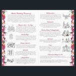 Tropical Flowers & Leaves Hindu Wedding Ceremony<br><div class="desc">This wedding ceremony program details the important steps of a hindu wedding to explain this to guests who may be unfamiliar or to help them follow along with the sacred rituals of this wonderful day. All of the colors can be edited in the design tool, and the text can be...</div>