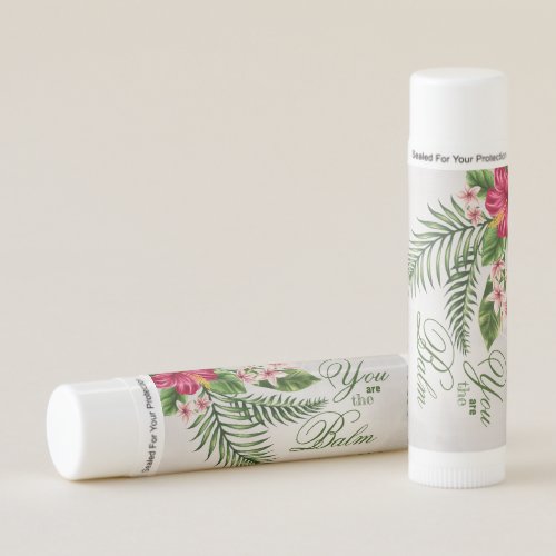 Tropical Flowers  Leaves Wedding Lip Balm