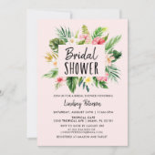 Tropical Flowers Luau Bridal Shower Invitation (Front)