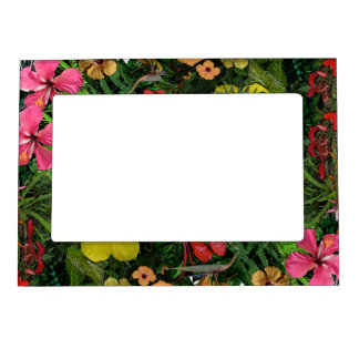 Tropical Flowers Magnetic Frame
