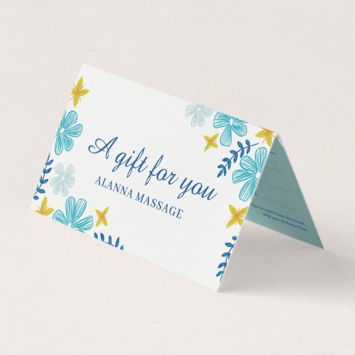 Tropical Flowers Massage Gift Card