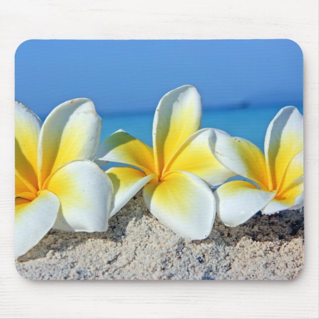 Tropical flowers mouse pad (Front)