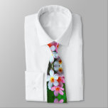 Tropical flowers neck tie