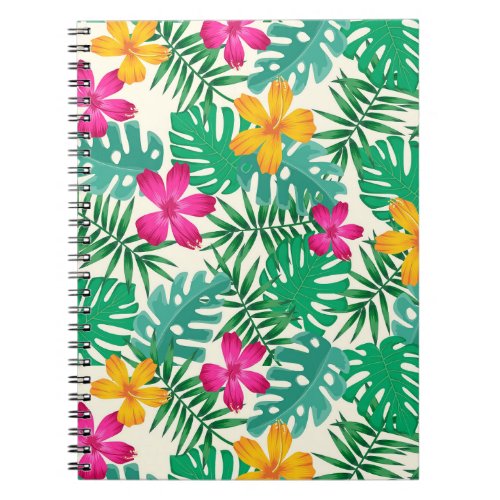 Tropical flowers notebook