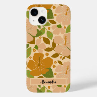 Tropical Flowers Personalized Case-Mate iPhon iPhone 14 Case