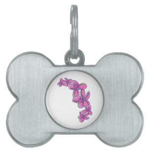Tropical Flowers Pet ID Tag