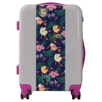 Tropical Flowers | Photo Frames | Vacation Luggage by clever_bits at Zazzle