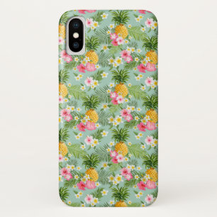 Tropical Flowers & Pineapples iPhone X Case