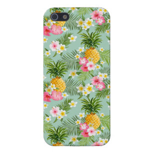 Tropical Flowers & Pineapples iPhone SE/5/5s Case