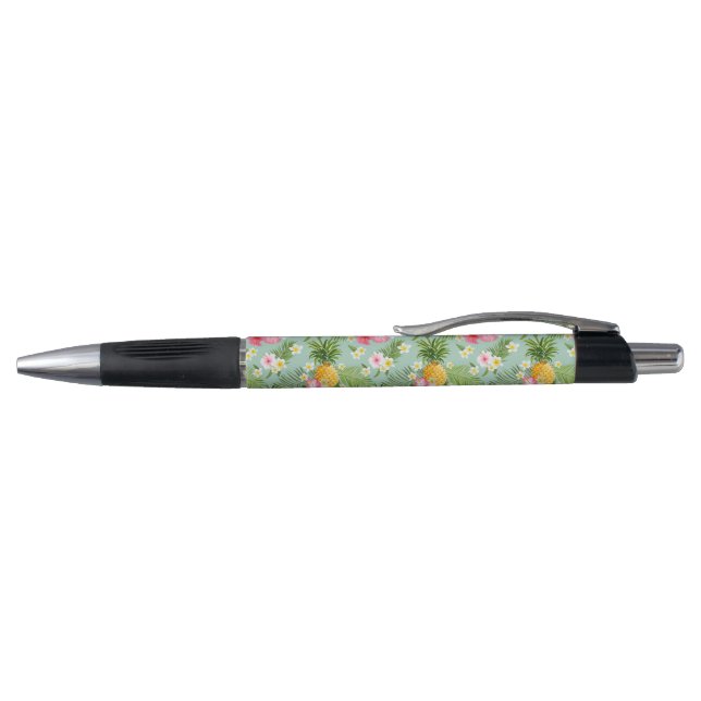 Tropical Flowers & Pineapples Pen (Top)